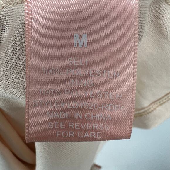 Love Colette Floral Print Peasant Midi Dress Women's Sz M Brown Tiered Tie Waist - Picture 10 of 10